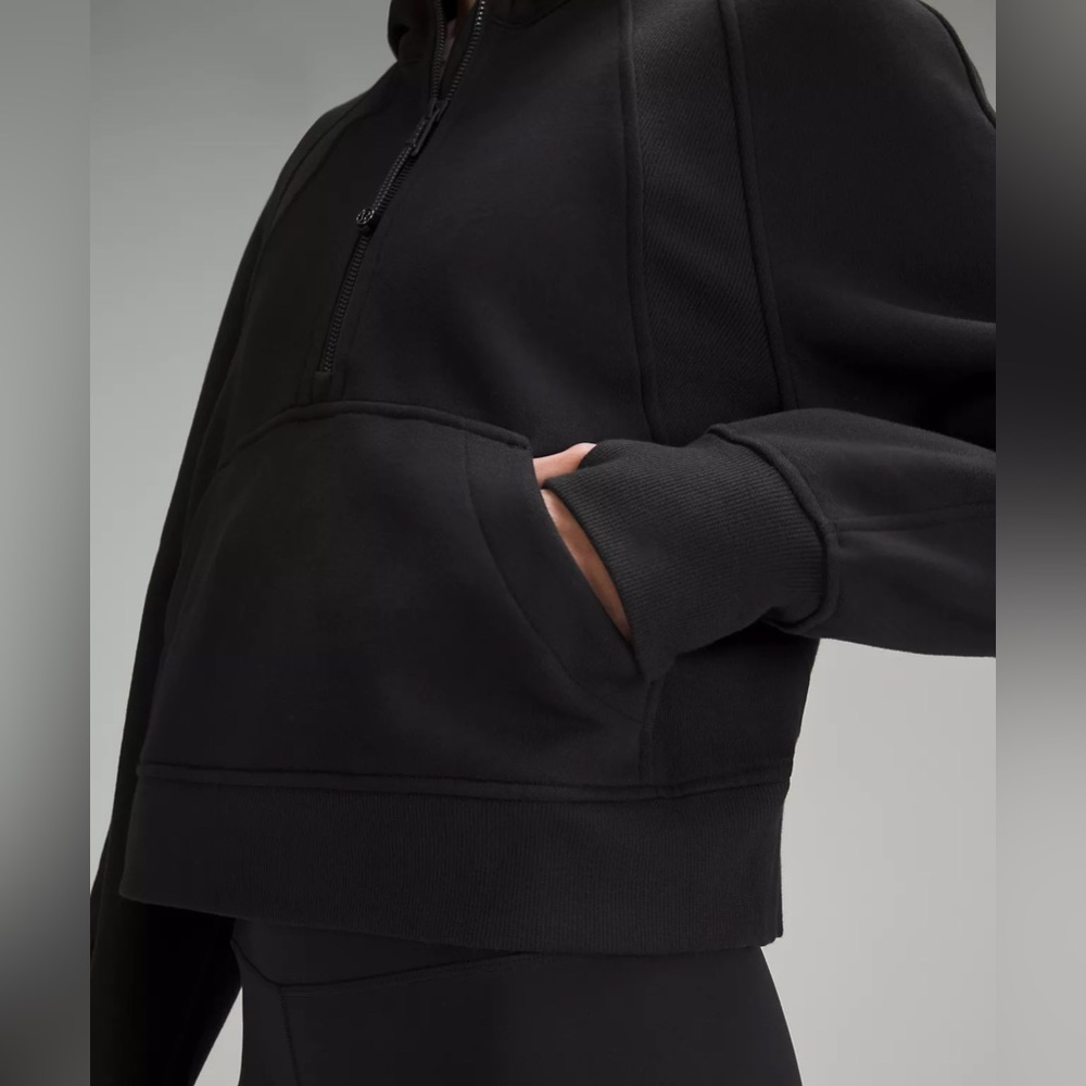 Scuba Oversized Half-Zip Hoodie. Black.‎ Size L/XL  EUC - Picture 5 of 6